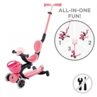 Тротинетка 5 в 1 GLOBBER GO UP BABY LEARN 360° FLASH LIGHTS, розова - Image 11