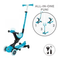 Тротинетка 5 в 1 GLOBBER GO UP DELUXE LIGHTS 360° - аква - Image 9