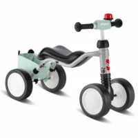 Четириколка Pukylino Bundle, светло сива-тюркоазена