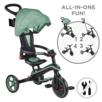 Детска триколка 4 в 1 GLOBBER EXPLORER TRIKE FOLDABLE, сгъваема, цвят маслина - Image 5