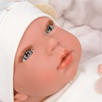Кукла-бебе Адай с кош за носене в бежово - 40 см - Image 5
