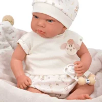 Кукла-бебе Адриана с розов плетен костюм - Image 11