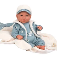 Кукла-бебе Бруно със син костюм и аксесоари - Image 10