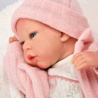 Кукла-бебе Марта с меко розово одеяло - 40 см - Image 4