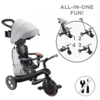 Триколка 4 в 1 GLOBBER EXPLORER TRIKE DELUXE PLAY със сенник в черен цвят - Image 6