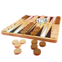 Детска дървена игра "Табла", 22 см - Image 3